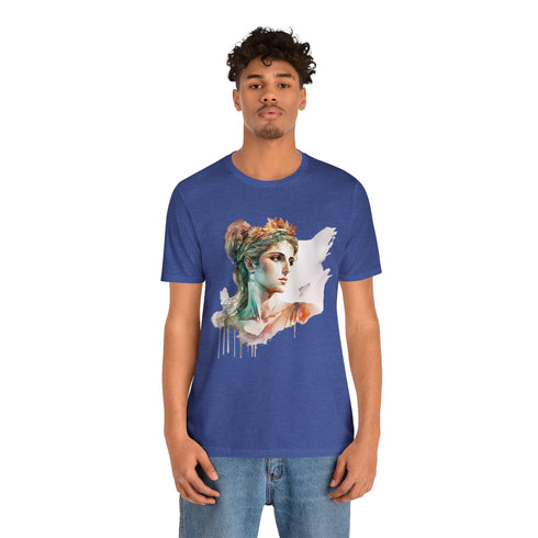 Greecian Goddess in Watercolor - Short Sleeve Tee
